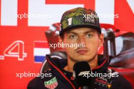 Max Verstappen (NLD) Red Bull Racing in the post race FIA Press Conference. 27.08.2023. Formula 1 World Championship, Rd 14, Dutch Grand Prix, Zandvoort, Netherlands, Race Day.