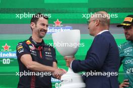 Edward Aveling (GBR) Red Bull Racing Chief designer - Mechanical celebrates on the podium. 27.08.2023. Formula 1 World Championship, Rd 14, Dutch Grand Prix, Zandvoort, Netherlands, Race Day.