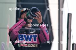 Pierre Gasly (FRA) Alpine F1 Team celebrates his third position on the podium. 27.08.2023. Formula 1 World Championship, Rd 14, Dutch Grand Prix, Zandvoort, Netherlands, Race Day.