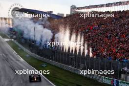 Race winner Max Verstappen (NLD) Red Bull Racing RB19 at the end of the race. 27.08.2023. Formula 1 World Championship, Rd 14, Dutch Grand Prix, Zandvoort, Netherlands, Race Day.