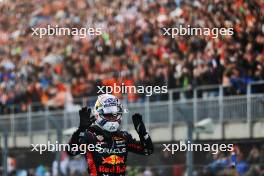 Race winner Max Verstappen (NLD) Red Bull Racing celebrates in parc ferme. 27.08.2023. Formula 1 World Championship, Rd 14, Dutch Grand Prix, Zandvoort, Netherlands, Race Day.