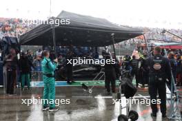 George Russell (GBR) Mercedes AMG F1 W14 in the pits as the race is stopped. 27.08.2023. Formula 1 World Championship, Rd 14, Dutch Grand Prix, Zandvoort, Netherlands, Race Day.