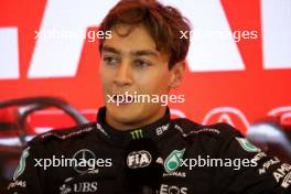 George Russell (GBR) Mercedes AMG F1 in the post qualifying FIA Press Conference. 26.08.2023. Formula 1 World Championship, Rd 14, Dutch Grand Prix, Zandvoort, Netherlands, Qualifying Day.