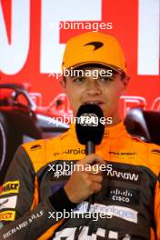 Lando Norris (GBR) McLaren in the post qualifying FIA Press Conference. 26.08.2023. Formula 1 World Championship, Rd 14, Dutch Grand Prix, Zandvoort, Netherlands, Qualifying Day.