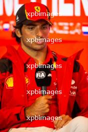 Carlos Sainz Jr (ESP) Ferrari in the FIA Press Conference. 24.08.2023. Formula 1 World Championship, Rd 14, Dutch Grand Prix, Zandvoort, Netherlands, Preparation Day.