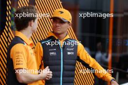 (L to R): Oscar Piastri (AUS) McLaren with Lando Norris (GBR) McLaren. 24.08.2023. Formula 1 World Championship, Rd 14, Dutch Grand Prix, Zandvoort, Netherlands, Preparation Day.