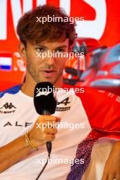 Pierre Gasly (FRA) Alpine F1 Team in the FIA Press Conference. 24.08.2023. Formula 1 World Championship, Rd 14, Dutch Grand Prix, Zandvoort, Netherlands, Preparation Day.