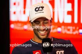 Daniel Ricciardo (AUS) AlphaTauri in the FIA Press Conference. 24.08.2023. Formula 1 World Championship, Rd 14, Dutch Grand Prix, Zandvoort, Netherlands, Preparation Day.