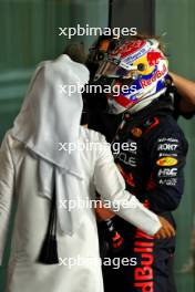 Max Verstappen (NLD) Red Bull Racing (Right) celebrates his pole position with Mohammed Bin Sulayem (UAE) FIA President. 06.10.2023 Formula 1 World Championship, Rd 18, Qatar Grand Prix, Doha, Qatar, Qualifying Day.
