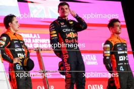 Max Verstappen (NLD), Red Bull Racing Lando Norris (GBR), McLaren F1 Team Oscar Piastri (AUS), McLaren  08.10.2023. Formula 1 World Championship, Rd 18, Qatar Grand Prix, Doha, Qatar, Race Day.