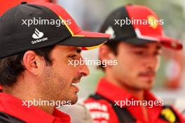 Carlos Sainz Jr (ESP) Ferrari with team mate Charles Leclerc (MON) Ferrari. 07.10.2023. Formula 1 World Championship, Rd 18, Qatar Grand Prix, Doha, Qatar, Sprint Day.
