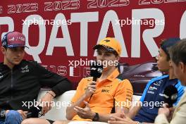 Oscar Piastri (AUS) McLaren in the FIA Press Conference. 05.10.2023. Formula 1 World Championship, Rd 18, Qatar Grand Prix, Doha, Qatar, Preparation Day.
