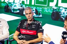 Alessandro Alunni Bravi (ITA) Alfa Romeo F1 Team Managing Director and Team Representative, in the FIA Press Conference. 17.03.2023. Formula 1 World Championship, Rd 2, Saudi Arabian Grand Prix, Jeddah, Saudi Arabia, Practice Day.