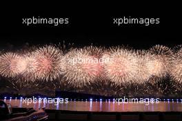 Podium fireworks. 19.03.2023. Formula 1 World Championship, Rd 2, Saudi Arabian Grand Prix, Jeddah, Saudi Arabia, Race Day.