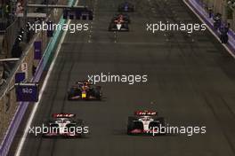 (L to R): Kevin Magnussen (DEN) Haas VF-23 and Nico Hulkenberg (GER) Haas VF-23 battle for position. 19.03.2023. Formula 1 World Championship, Rd 2, Saudi Arabian Grand Prix, Jeddah, Saudi Arabia, Race Day.