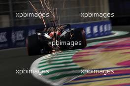 Kevin Magnussen (DEN) Haas VF-23 sends sparks flying. 18.03.2023. Formula 1 World Championship, Rd 2, Saudi Arabian Grand Prix, Jeddah, Saudi Arabia, Qualifying Day.