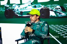 Fernando Alonso (ESP) Aston Martin F1 Team in the post qualifying FIA Press Conference.  18.03.2023. Formula 1 World Championship, Rd 2, Saudi Arabian Grand Prix, Jeddah, Saudi Arabia, Qualifying Day.