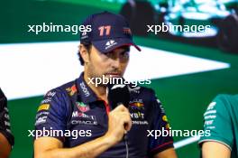 Sergio Perez (MEX) Red Bull Racing in the FIA Press Conference. 16.03.2023. Formula 1 World Championship, Rd 2, Saudi Arabian Grand Prix, Jeddah, Saudi Arabia, Preparation Day.