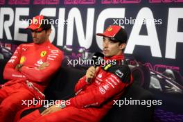 Charles Leclerc (MON) Ferrari in the post qualifying FIA Press Conference. 16.09.2023. Formula 1 World Championship, Rd 16, Singapore Grand Prix, Marina Bay Street Circuit, Singapore, Qualifying Day.