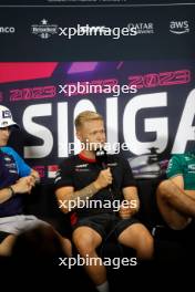 Kevin Magnussen (DEN) Haas F1 Team in the FIA Press Conference. 14.09.2023. Formula 1 World Championship, Rd 16, Singapore Grand Prix, Marina Bay Street Circuit, Singapore, Preparation Day.