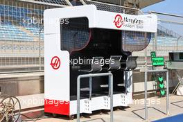 Haas F1 Team pit gantry. 24.02.2023. Formula 1 Testing, Sakhir, Bahrain, Day Two.