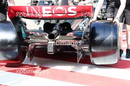 Mercedes Rear wing Technical.  23.02.2023. Formula 1 Testing, Sakhir, Bahrain, Day One.