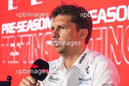 James Vowles (GBR) Williams Racing Team Principal, in the FIA Press Conference. 24.02.2023. Formula 1 Testing, Sakhir, Bahrain, Day Two.