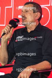 Guenther Steiner (ITA) Haas F1 Team Prinicipal, in the FIA Press Conference. 24.02.2023. Formula 1 Testing, Sakhir, Bahrain, Day Two.