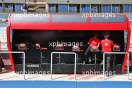Ferrari pit gantry. 24.02.2023. Formula 1 Testing, Sakhir, Bahrain, Day Two.
