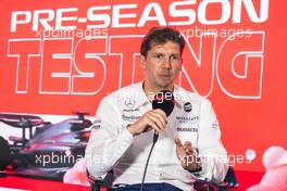 James Vowles (GBR) Williams Racing Team Principal, in the FIA Press Conference. 24.02.2023. Formula 1 Testing, Sakhir, Bahrain, Day Two.