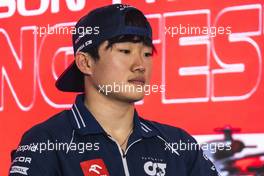 Yuki Tsunoda (JPN) AlphaTauri, in the FIA Press Conference. 24.02.2023. Formula 1 Testing, Sakhir, Bahrain, Day Two.
