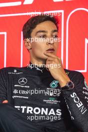 George Russell (GBR) Mercedes AMG F1, in the FIA Press Conference. 24.02.2023. Formula 1 Testing, Sakhir, Bahrain, Day Two.