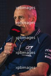 Franz Tost (AUT) AlphaTauri Team Principal, in the FIA Press Conference. 24.02.2023. Formula 1 Testing, Sakhir, Bahrain, Day Two.