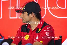 Carlos Sainz Jr (ESP) Ferrari in the FIA Press Conference. 25.02.2023. Formula 1 Testing, Sakhir, Bahrain, Day Three.