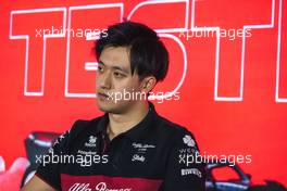 Zhou Guanyu (CHN) Alfa Romeo F1 Team in the FIA Press Conference. 25.02.2023. Formula 1 Testing, Sakhir, Bahrain, Day Three.
