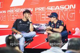 (L to R): Pierre Gasly (FRA) Alpine F1 Team and Max Verstappen (NLD) Red Bull Racing in the FIA Press Conference. 25.02.2023. Formula 1 Testing, Sakhir, Bahrain, Day Three.