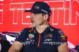 Max Verstappen (NLD) Red Bull Racing in the FIA Press Conference. 25.02.2023. Formula 1 Testing, Sakhir, Bahrain, Day Three.