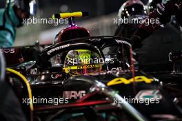 Lewis Hamilton (GBR) Mercedes AMG F1 W14 in the pits. 25.02.2023. Formula 1 Testing, Sakhir, Bahrain, Day Three.