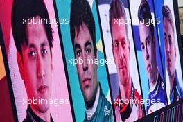 Paddock atmosphere - Zhou Guanyu (CHN) Alfa Romeo F1 Team picture with Lance Stroll (CDN) Aston Martin F1 Team; Nico Hulkenberg (GER) Haas F1 Team; Nyck de Vries (NLD) AlphaTauri; and Logan Sargeant (USA) Williams Racing. 25.02.2023. Formula 1 Testing, Sakhir, Bahrain, Day Three.