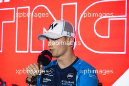 Logan Sargeant (USA) Williams Racing in the FIA Press Conference. 25.02.2023. Formula 1 Testing, Sakhir, Bahrain, Day Three.