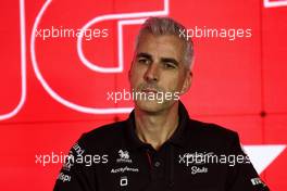 Alessandro Alunni Bravi (ITA) Alfa Romeo F1 Team Managing Director and Team Representative in the FIA Press Conference. 23.02.2023. Formula 1 Testing, Sakhir, Bahrain, Day One.