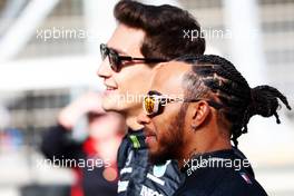 Lewis Hamilton (GBR) Mercedes AMG F1 and team mate George Russell (GBR) Mercedes AMG F1. 23.02.2023. Formula 1 Testing, Sakhir, Bahrain, Day One.