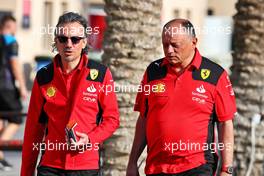 (L to R): Laurent Mekies (FRA) Ferrari Sporting Director with Frederic Vasseur (FRA) Ferrari Team Principal. 23.02.2023. Formula 1 Testing, Sakhir, Bahrain, Day One.