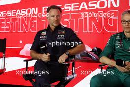 Christian Horner (GBR) Red Bull Racing Team Principal in the FIA Press Conference. 23.02.2023. Formula 1 Testing, Sakhir, Bahrain, Day One.