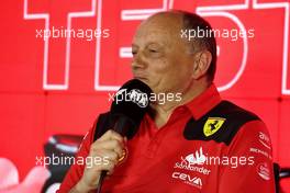 Frederic Vasseur (FRA) Ferrari Team Principal in the FIA Press Conference. 23.02.2023. Formula 1 Testing, Sakhir, Bahrain, Day One.