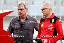 (L to R): Carlos Sainz (ESP) with David Sanchez (FRA) Ferrari Chief Engineer, Vehicle Concept. 23.02.2023. Formula 1 Testing, Sakhir, Bahrain, Day One.