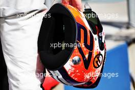 The helmet of Nico Hulkenberg (GER) Haas F1 Team. 23.02.2023. Formula 1 Testing, Sakhir, Bahrain, Day One.