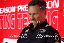 Christian Horner (GBR) Red Bull Racing Team Principal in the FIA Press Conference. 23.02.2023. Formula 1 Testing, Sakhir, Bahrain, Day One.