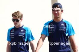 Alexander Albon (THA) Williams Racing and Logan Sargeant (USA) Williams Racing. 24.11.2023. Formula 1 World Championship, Rd 23, Abu Dhabi Grand Prix, Yas Marina Circuit, Abu Dhabi, Practice Day.