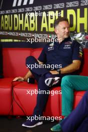 Christian Horner (GBR) Red Bull Racing Team Principal in the FIA Press Conference. 24.11.2023. Formula 1 World Championship, Rd 23, Abu Dhabi Grand Prix, Yas Marina Circuit, Abu Dhabi, Practice Day.